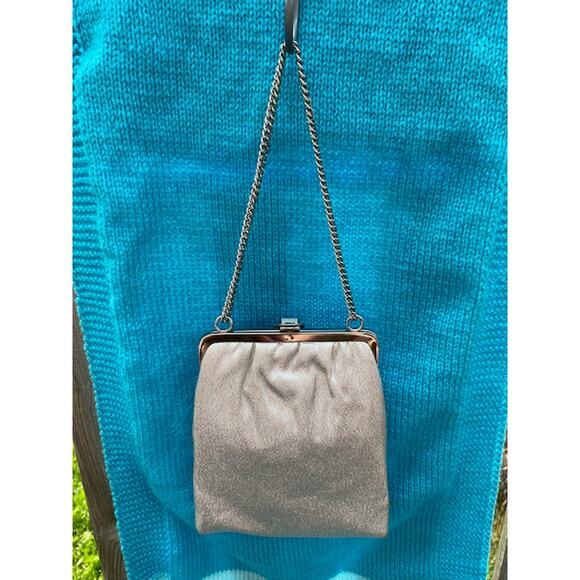 purse clutch silver vintage 1950's evening bag - Picture 4 of 10
